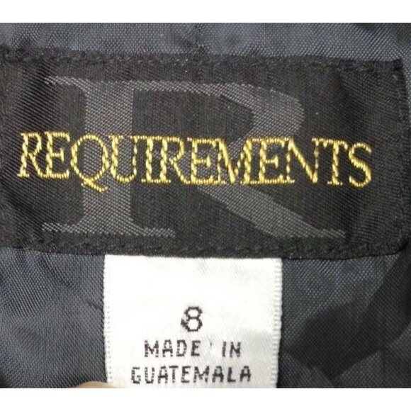 Vintage Requirements Plaid Wool Blend Dark Red and Navy Blue Jacket  Size 8 - Picture 5 of 15